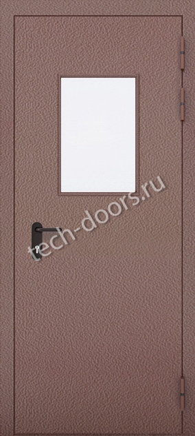 Дверь техническая однопольная 1080x2050 со стеклом